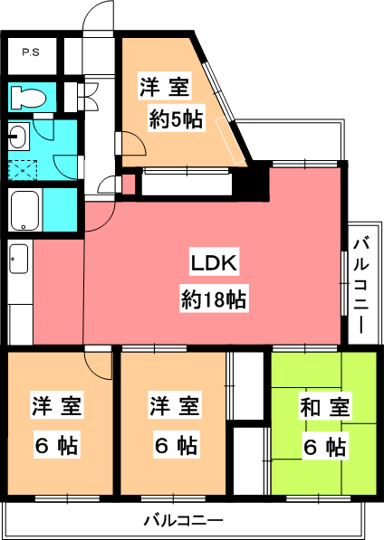 チュリス松山 チュリス松山４LDK