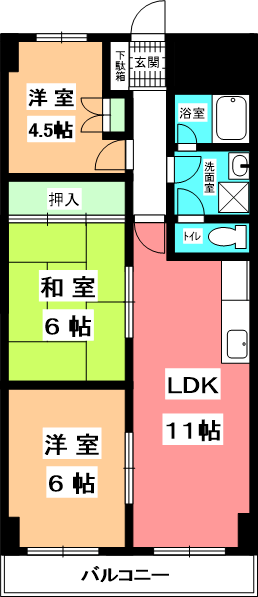 チュリス松山 チュリス松山　3ＬＤＫ