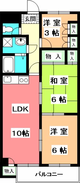 コーポラスACⅡ 間取り