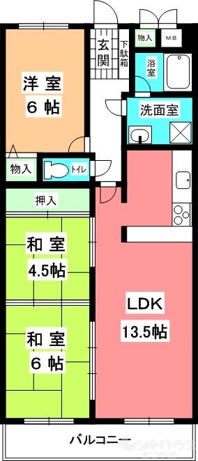 KマンションNo.3 間取り