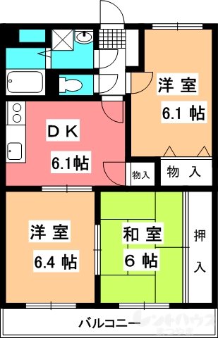 スクウェアガーデン東野 間取り