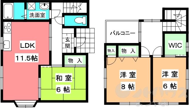 居相河原借家 間取り