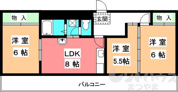 シャルマンコーポ福音寺 間取り