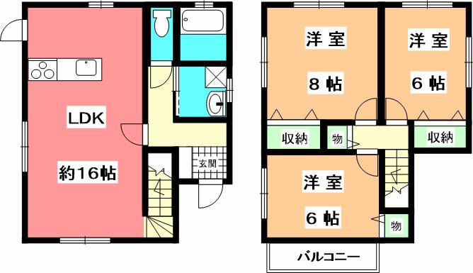 ラフィネ古三津 間取り