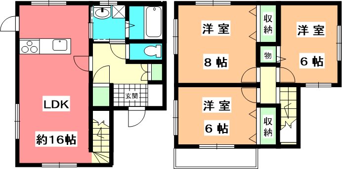 ラフィネ祝谷東 間取り