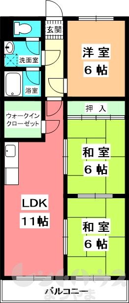 グリーンハイツ朝日ヶ丘 間取り