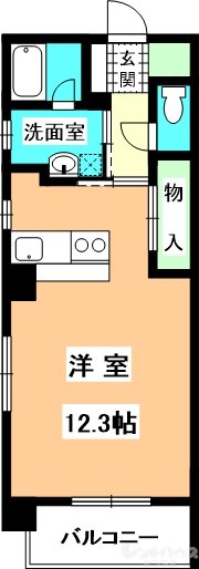 スリーエイト三番町 間取り